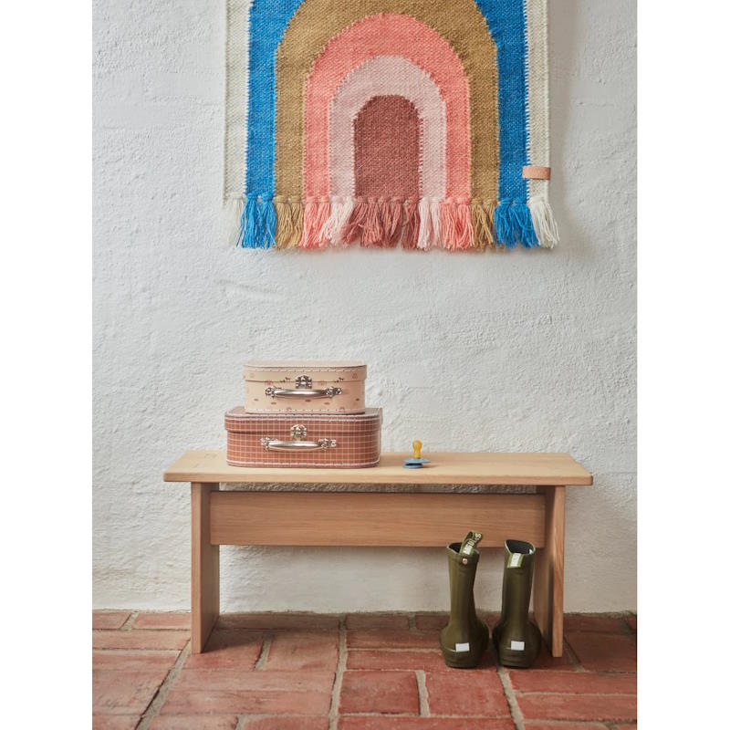 OYOY | Follow The Rainbow Mini Wall Rug | Blue at Milk Tooth