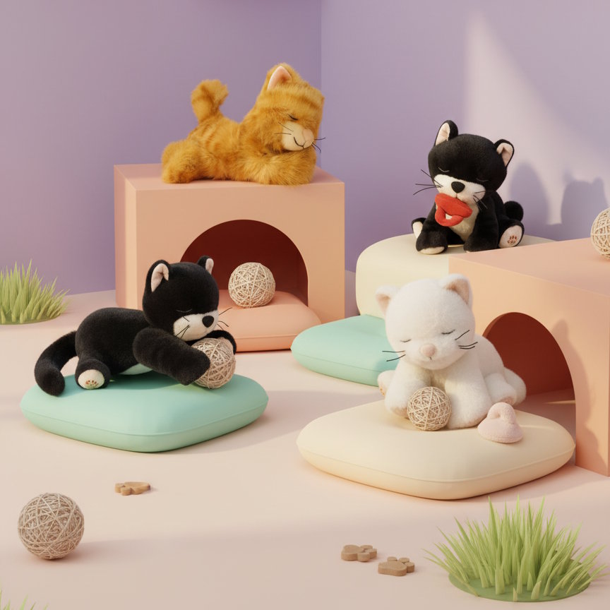 Olli Ella Binky Kitten Kit Black &amp; White at Milk Tooth Australia