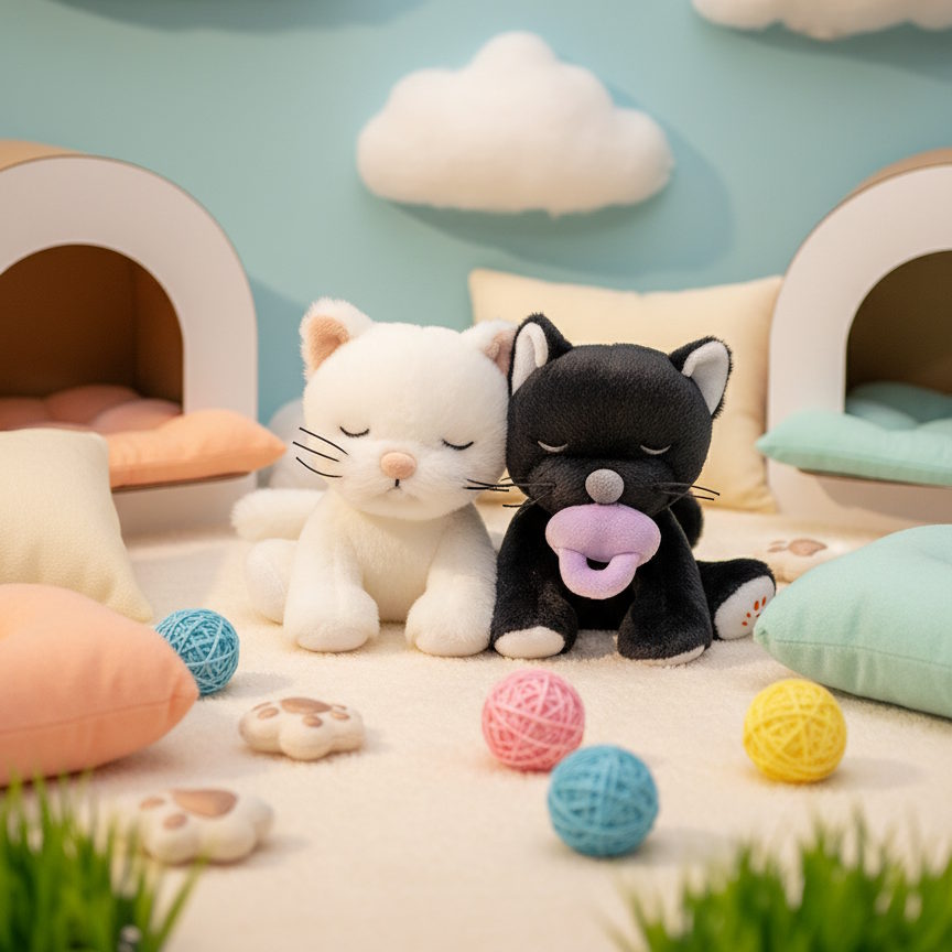 Olli Ella Binky Kitten Kiki White at Milk Tooth Australia