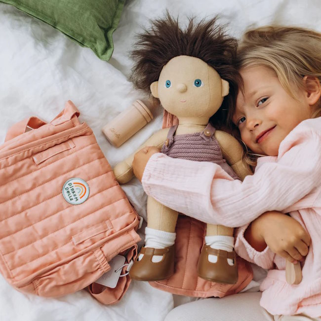 Olli Ella | Carrie Convertible Doll Changing Set Rose at Milk Tooth Australia