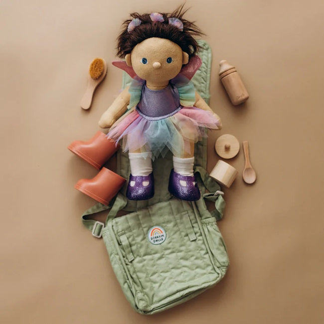 Olli Ella | Carrie Convertible Doll Changing Set Sage at Milk Tooth Australia