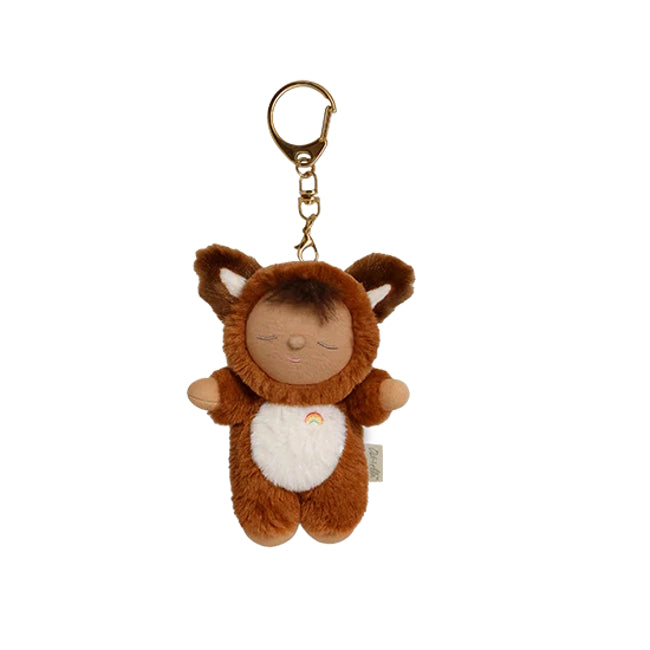 Olli Ella Cozy Bag Charm Fox Finnley Keychain at Milk Tooth Australia