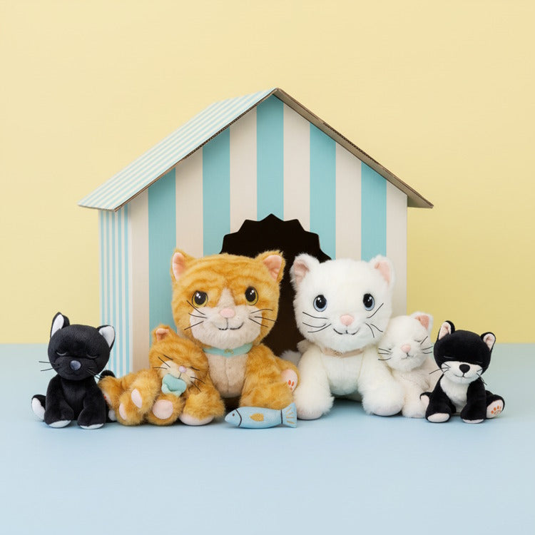 Olli Ella Binky Kitten Kit Black &amp; White at Milk Tooth Australia