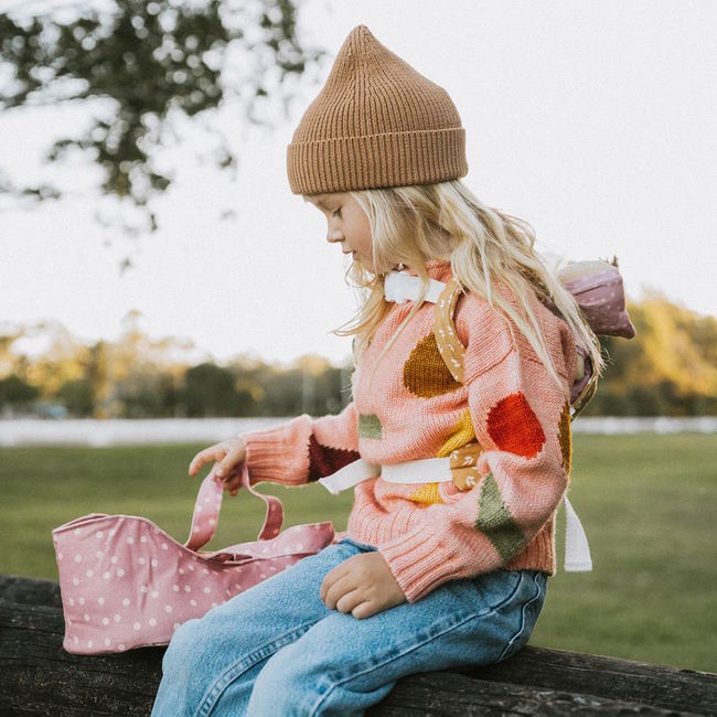 Olli Ella | Dinkum Doll Carry Cot Polka Dot at Milk Tooth