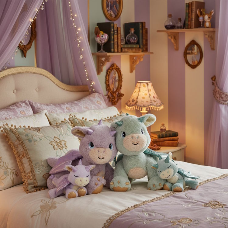 Olli Ella Binky Dragon Misty Lavender at Milk Tooth Australia