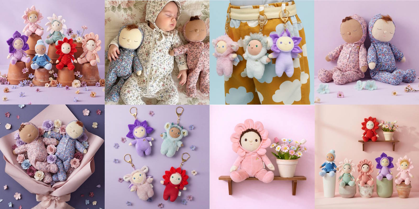 Olli Ella Blossom Buds Dinky Dinkum Dolls Dozy Dinkums Dinky Bag Charms