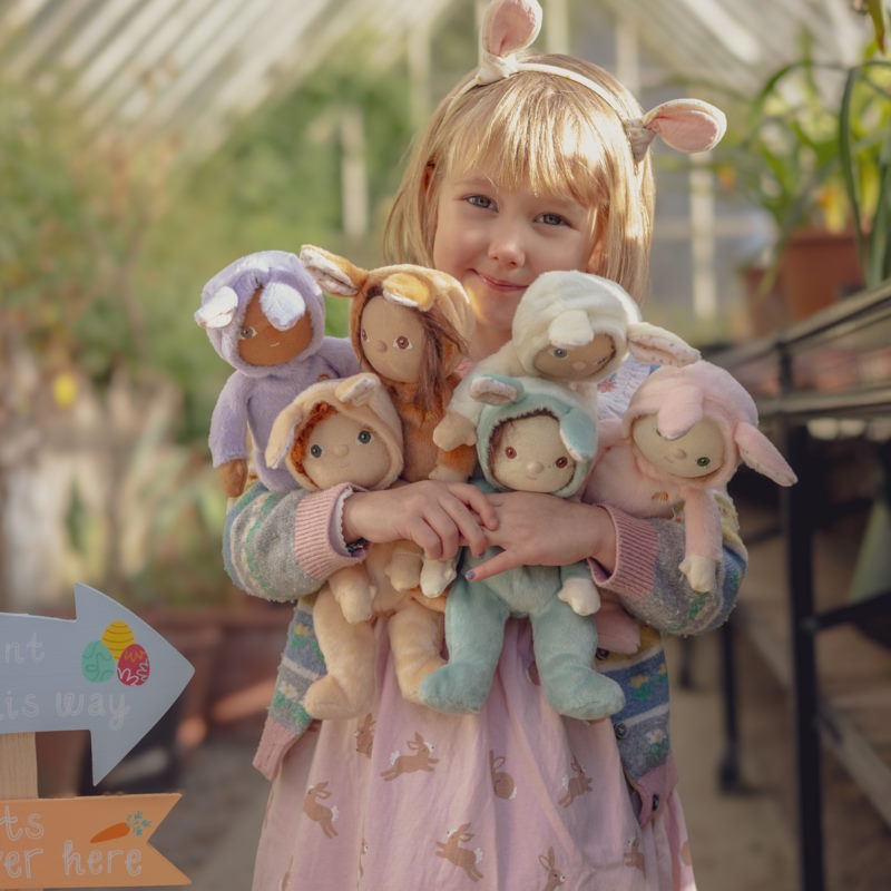 Olli Ella | Dinky Dinkum Fluffle | Babbit Bunny Pink at Milk Tooth Australia