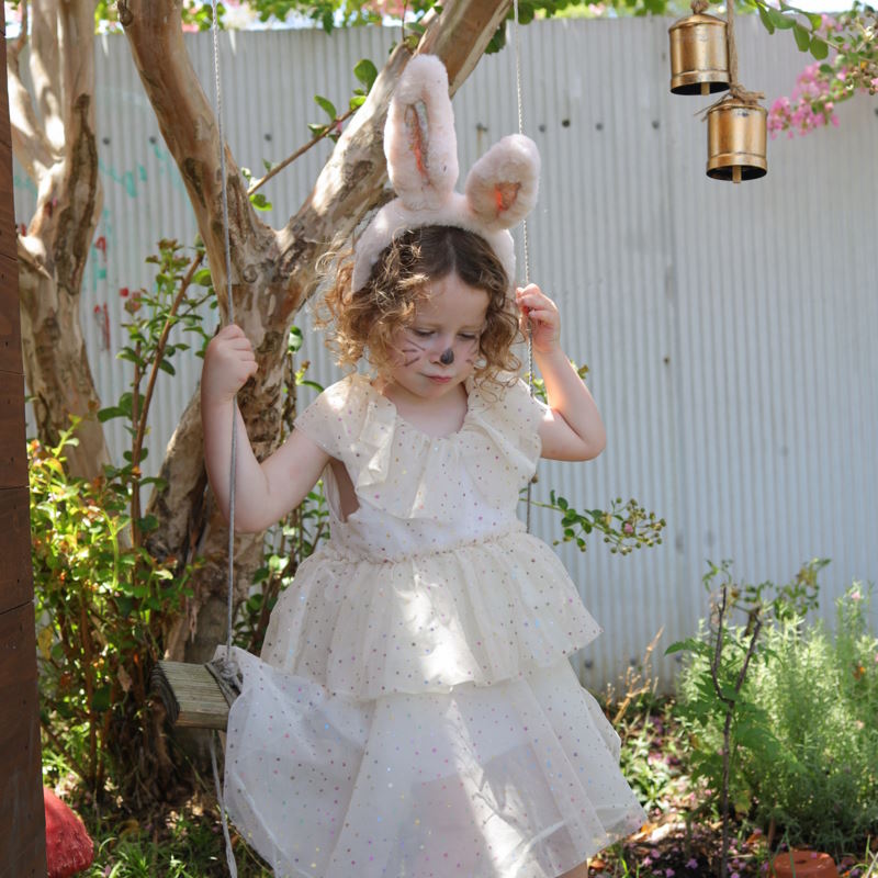 Olli Ella | Fluffle Bunny Headband Pink at Milk Tooth Australia