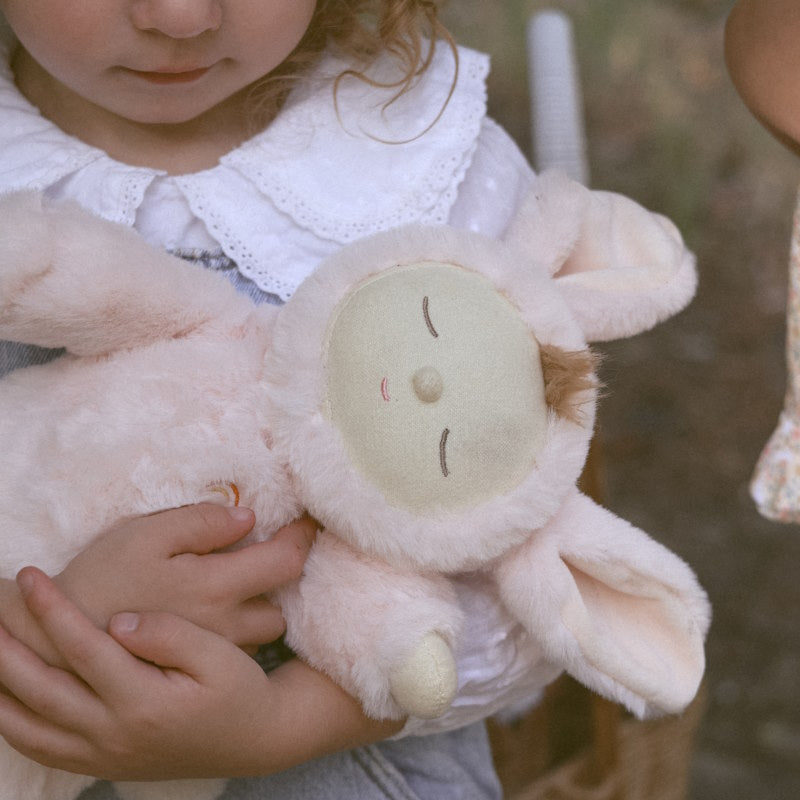 Olli Ella | Lullaby Cozy Dinkum Bunny Moppet Pink at Milk Tooth Australia