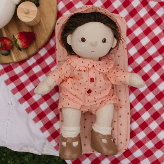 Olli Ella | Dinkum Doll On The Go Outfit Strawberry at Milk Tooth Australia