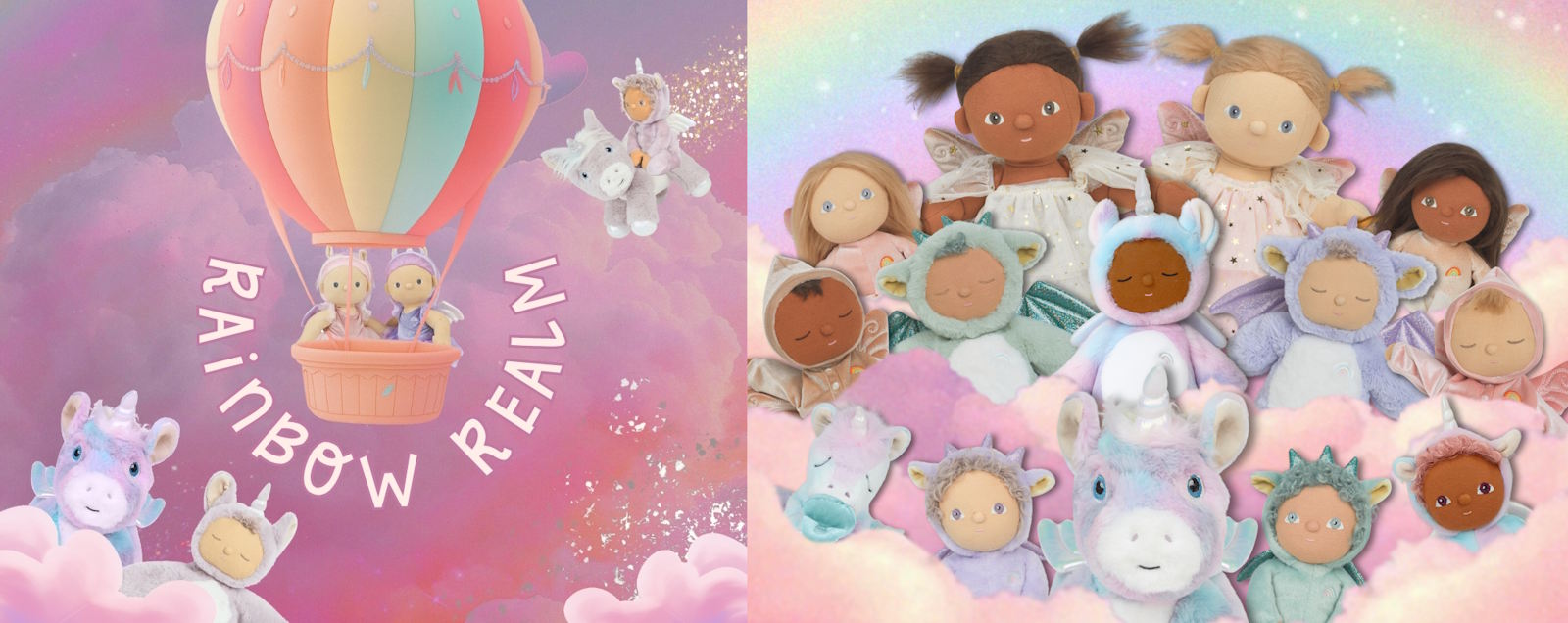 Olli Ella Rainbow Realm Dragons Fairies Unicorns Soft Toys Dolls at Milk Tooth Australia