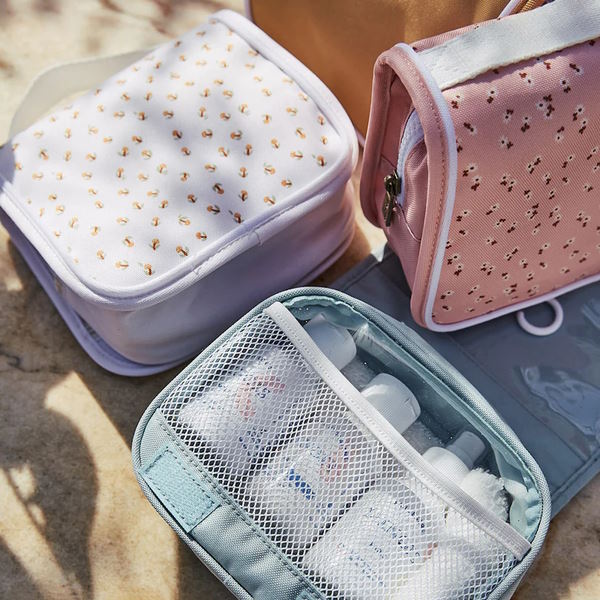 Olli Ella | See-Ya Wash Bag | Steel Blue at Milk Tooth