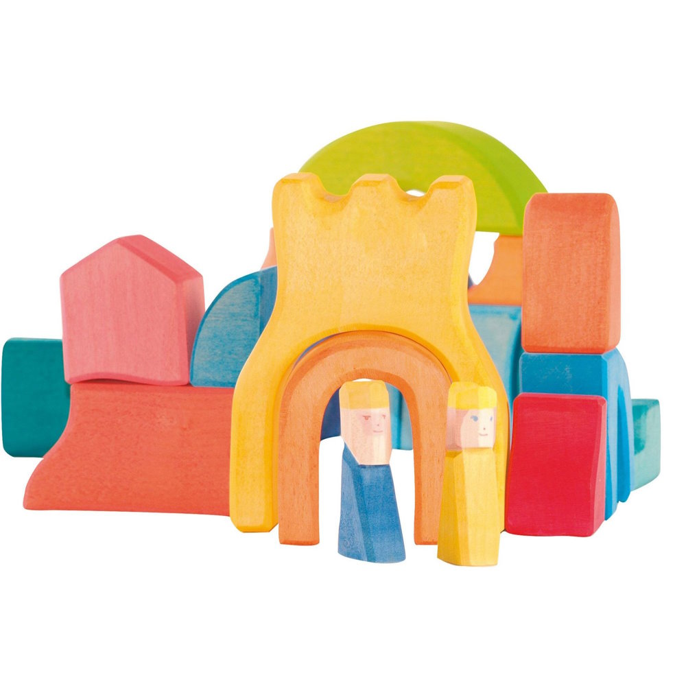 Ostheimer | Kinderkram Rainbow Castle Block Set at Milk Tooth Australia