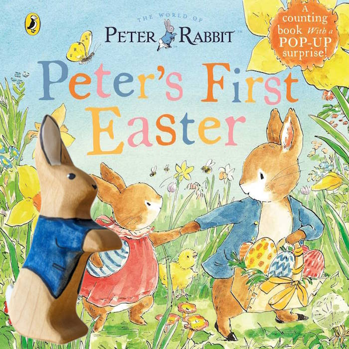 NOM Handcrafted Book &amp; Toy Bundle | Peter&#39;s First Easter - Large at Milk Tooth