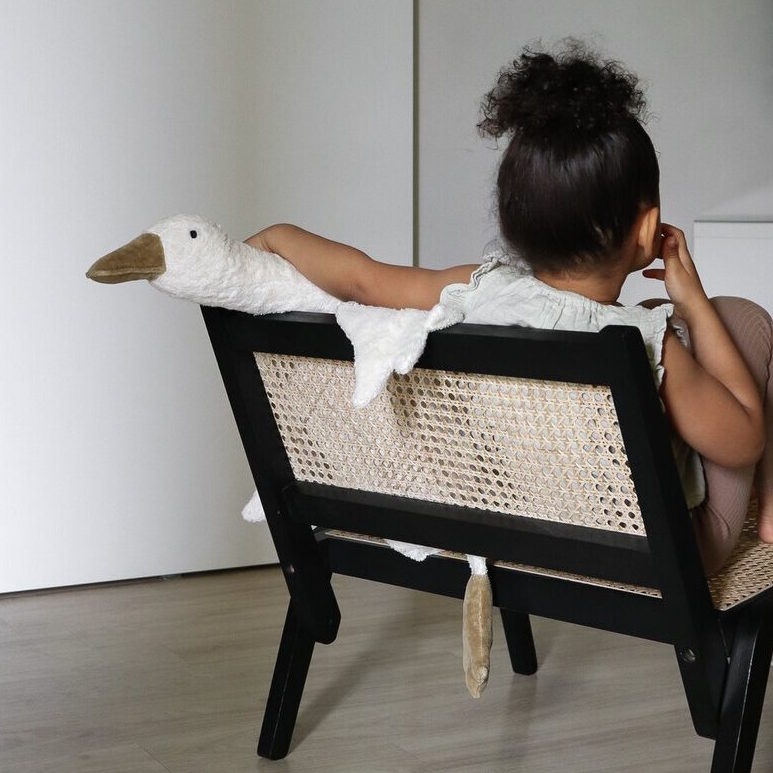 Senger | Cuddly Animal Goose Large White w/ removable heat/cool pack at Milk Tooth Australia