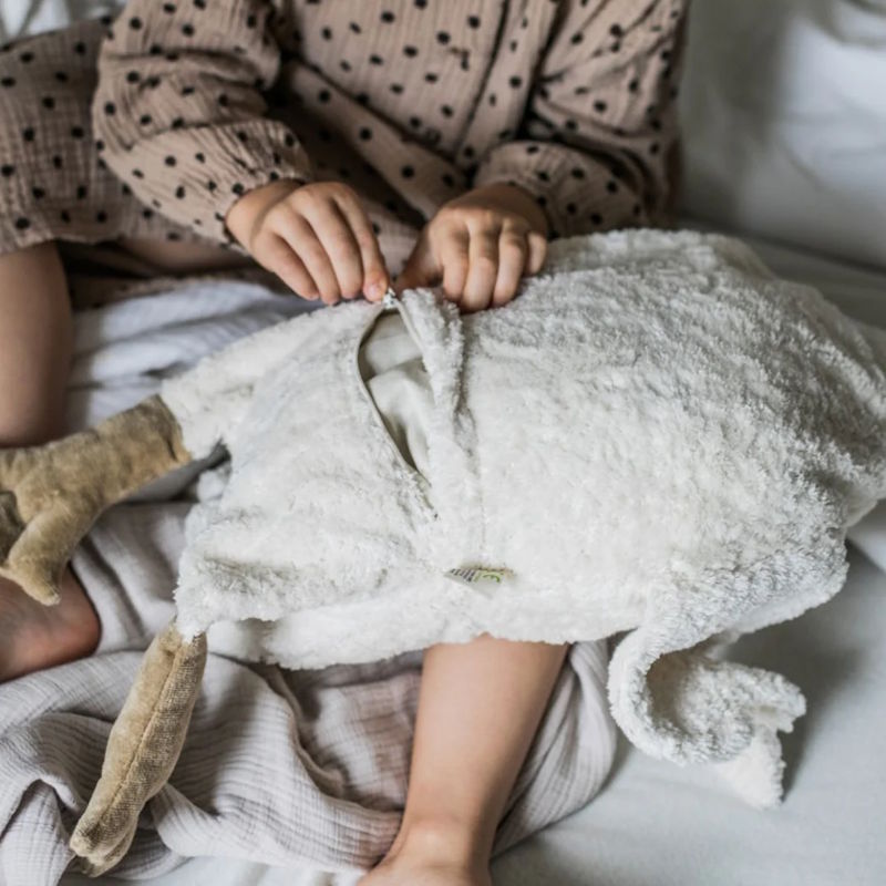 Senger | Cuddly Animal Goose Large White w/ removable heat/cool pack at Milk Tooth Australia