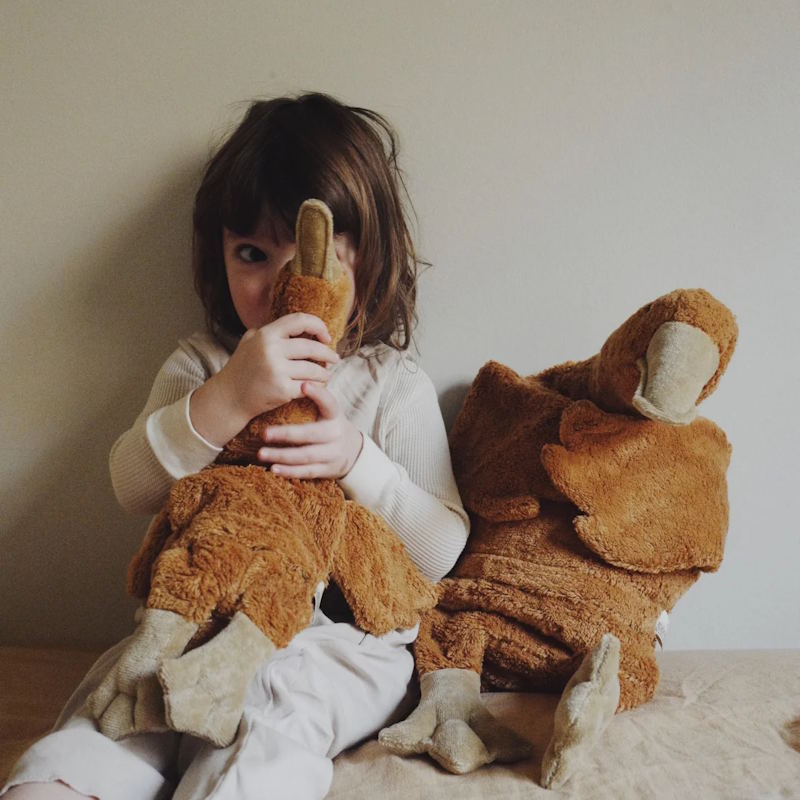 Senger | Cuddly Animal Goose Large Rust LIMITED EDITION w/ removable heat/cool pack at Milk Tooth Australia