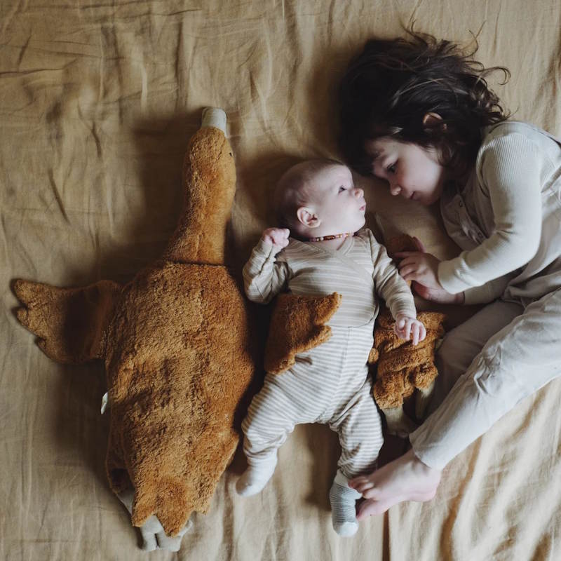 Senger | Cuddly Animal Goose Large Rust LIMITED EDITION w/ removable heat/cool pack at Milk Tooth Australia