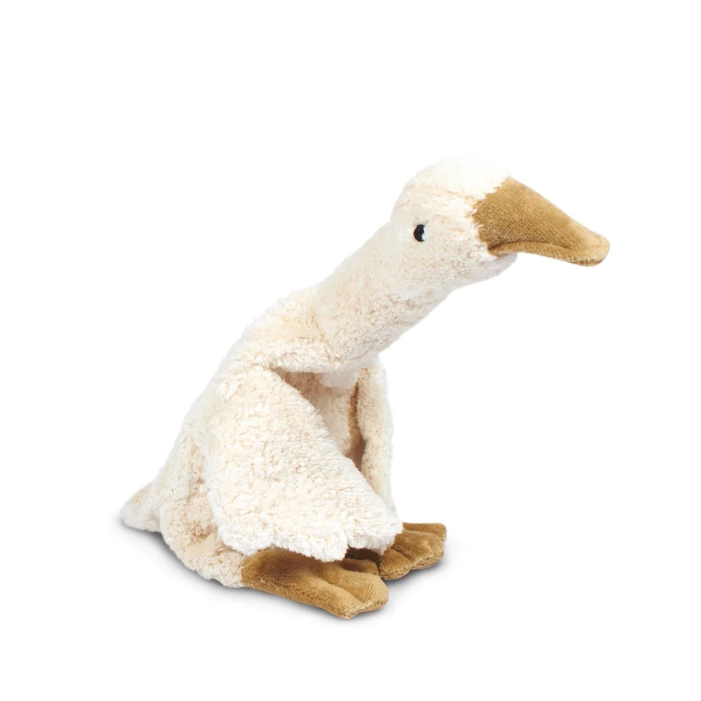 Senger | Cuddly Animal Goose Small White w/ removable heat/cool pack at Milk Tooth Australia