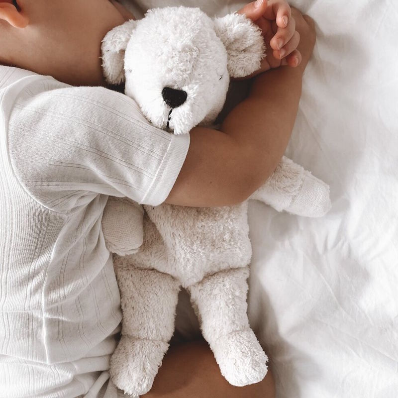 Senger | Cuddly Animal Polar Bear Small w/ removable heat/cool pack at Milk Tooth Australia