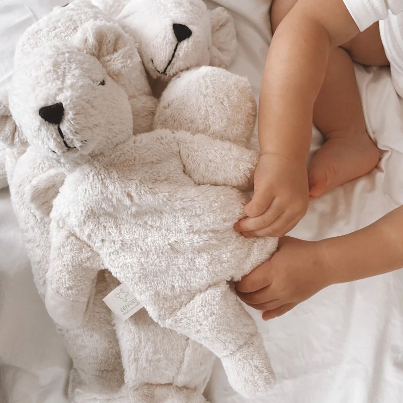 Senger | Cuddly Animal Polar Bear Small w/ removable heat/cool pack at Milk Tooth Australia