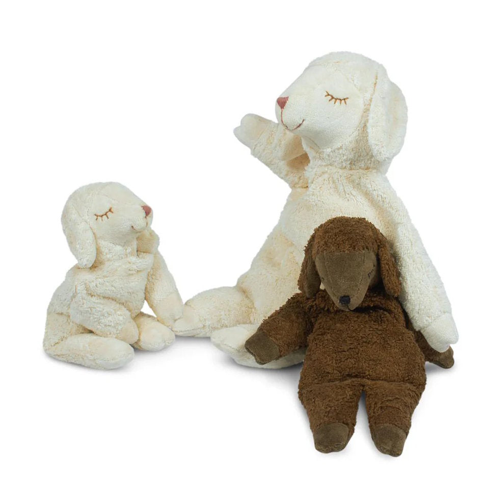 Senger | Cuddly Animal Sheep Small White w/ removable heat/cool pack at Milk Tooth Australia