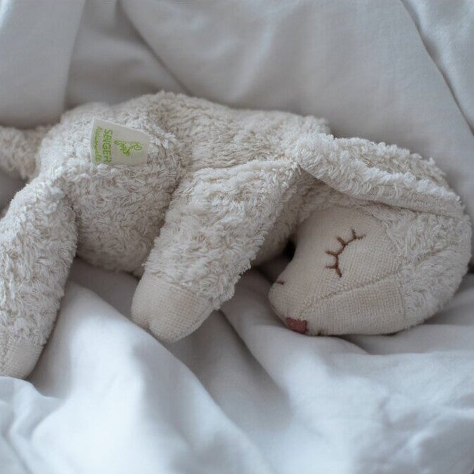 Senger | Cuddly Animal Sheep Small White w/ removable heat/cool pack at Milk Tooth Australia