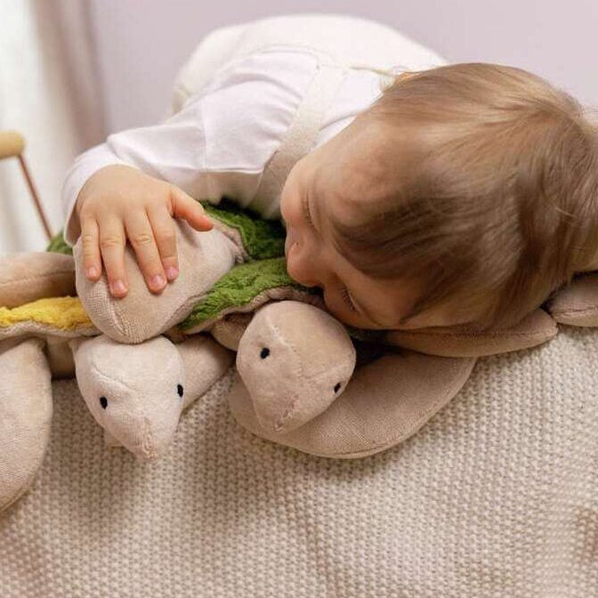 Senger | Cuddly Animal Turtle Small Fir Green w/ removable heat/cool pack at Milk Tooth Australia