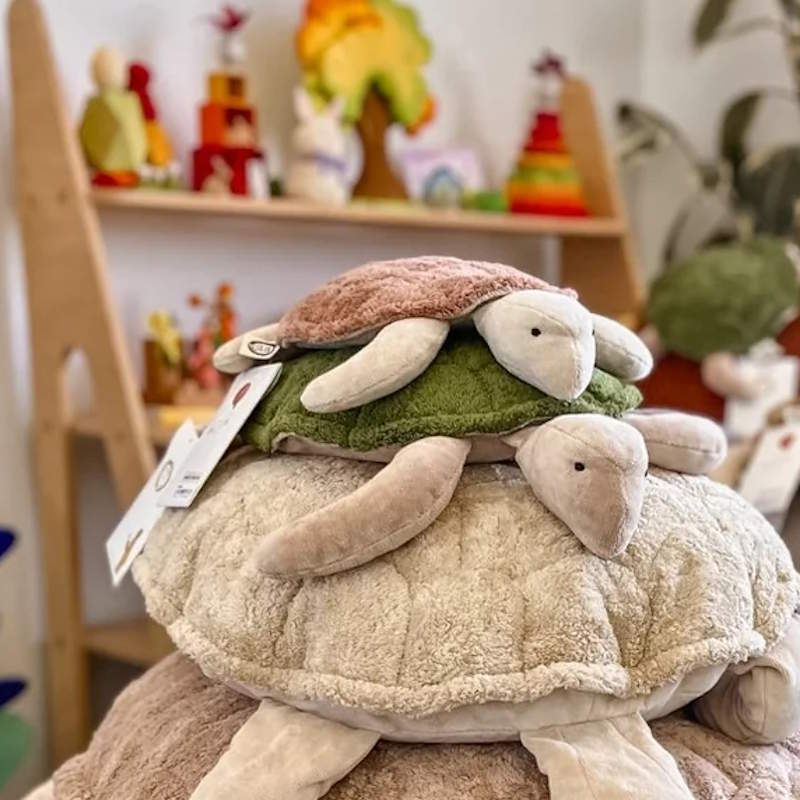 Senger | Cuddly Animal Turtle Small Rosewood w/ removable heat/cool pack at Milk Tooth Australia