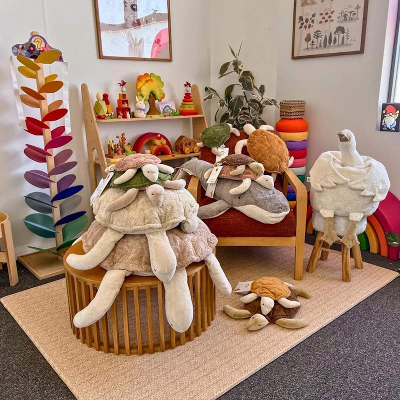 Senger | Cuddly Animal Turtle Small Fir Green w/ removable heat/cool pack at Milk Tooth Australia