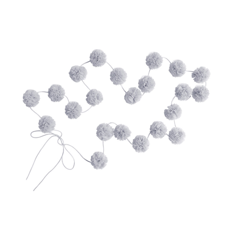 Spinkie Baby | Mini Pom Garland | Light Grey at Milk Tooth