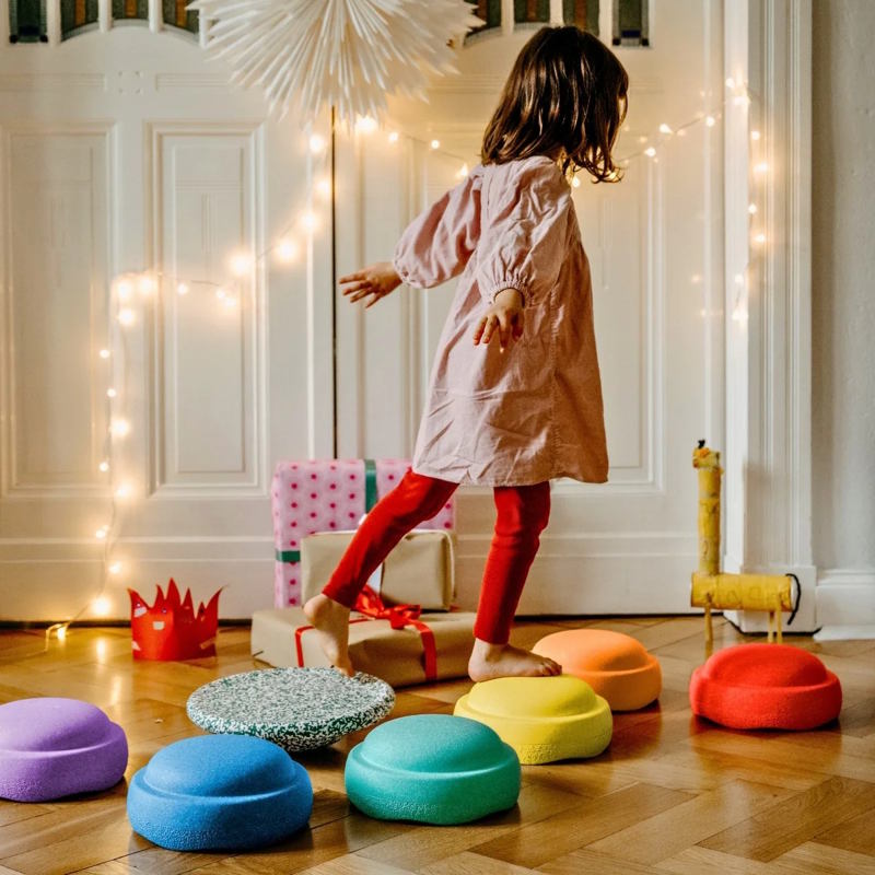 Stapelstein Christmas Promo Rainbow Classic 6 + FREE Dark Green/Blush Board at Milk Tooth Australia