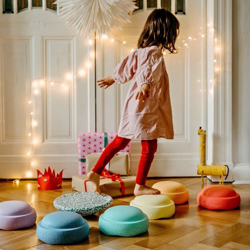 Stapelstein Christmas Promo  Rainbow Pastel 6 + FREE Dark Green/Blush Board at Milk Tooth Australia