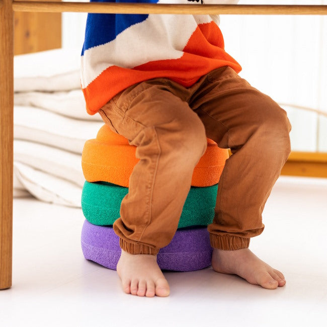 Stapelstein Christmas Promo Rainbow Classic 6 + FREE Dark Green/Blush Board at Milk Tooth Australia