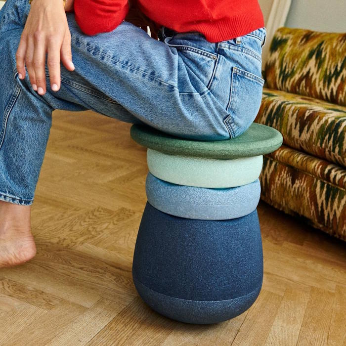 Stapelstein Dynamic Base Dark Blue Stool and Storage at Milk Tooth Australia