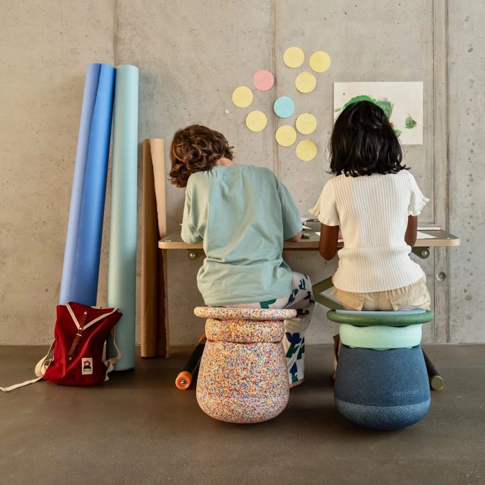 Stapelstein Dynamic Base Dark Blue Stool and Storage at Milk Tooth Australia