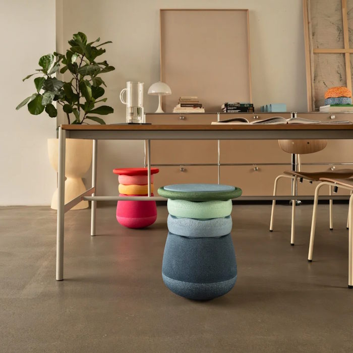 Stapelstein Dynamic Base Dark Blue Stool and Storage at Milk Tooth Australia