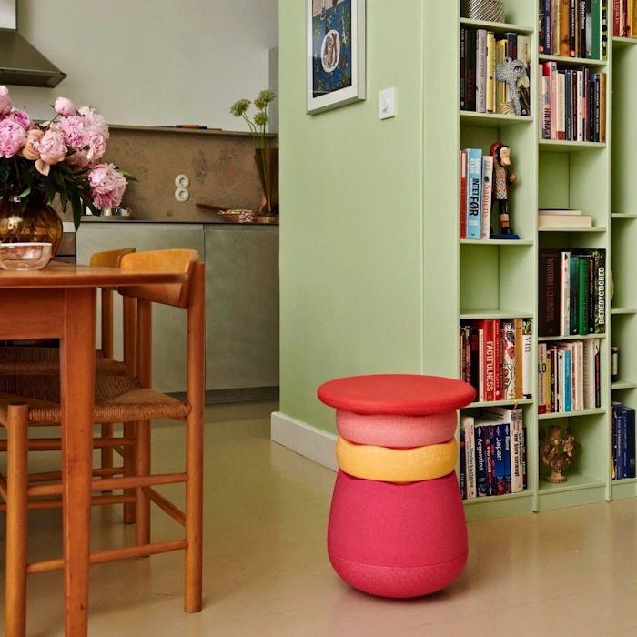 Stapelstein Dynamic Base Pink Seating and Storage Toy at Milk Tooth Australia