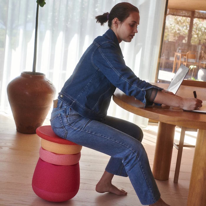 Stapelstein Dynamic Base Pink Seating and Storage Toy at Milk Tooth Australia