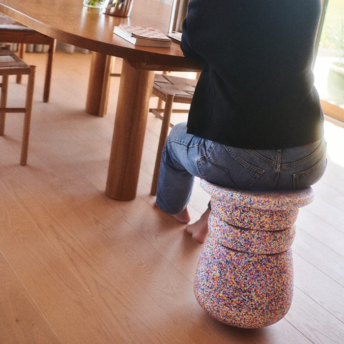 Stapelstein Dynamic Base Super Confetti Seating and Storage Toy at Milk Tooth Australia