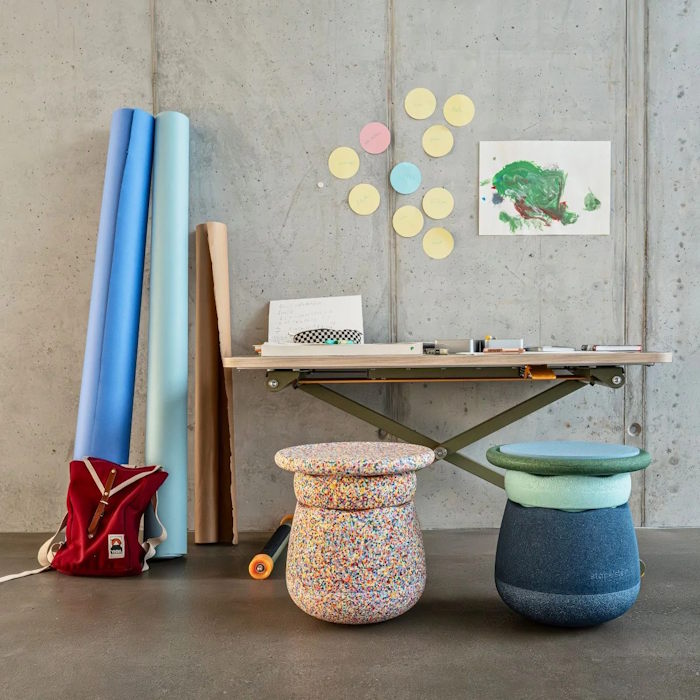 Stapelstein Dynamic Base Super Confetti Seating and Storage Toy at Milk Tooth Australia