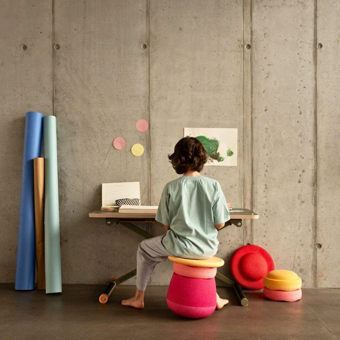 Stapelstein Dynamic Set Small Flowers Pink Base Light Orange Balance Board at Milk Tooth Australia