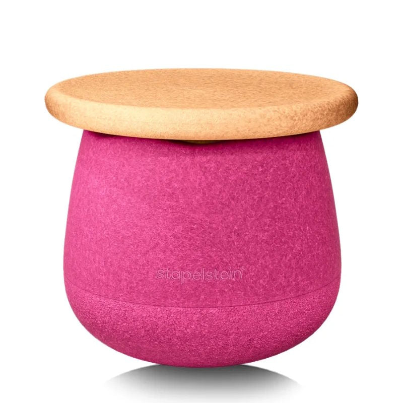 Stapelstein Dynamic Set Small Flowers Pink Base Light Orange Balance Board at Milk Tooth Australia