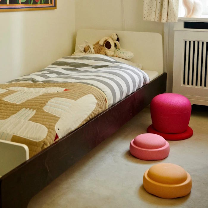 Stapelstein Dynamic Set Small Flowers Pink Base Light Orange Balance Board at Milk Tooth Australia