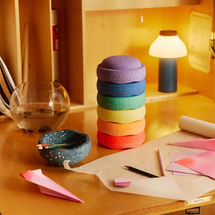 Stapelstein EASTER PROMO | Mini Rainbow Classic 6 plus FREE Mini Pond Stone