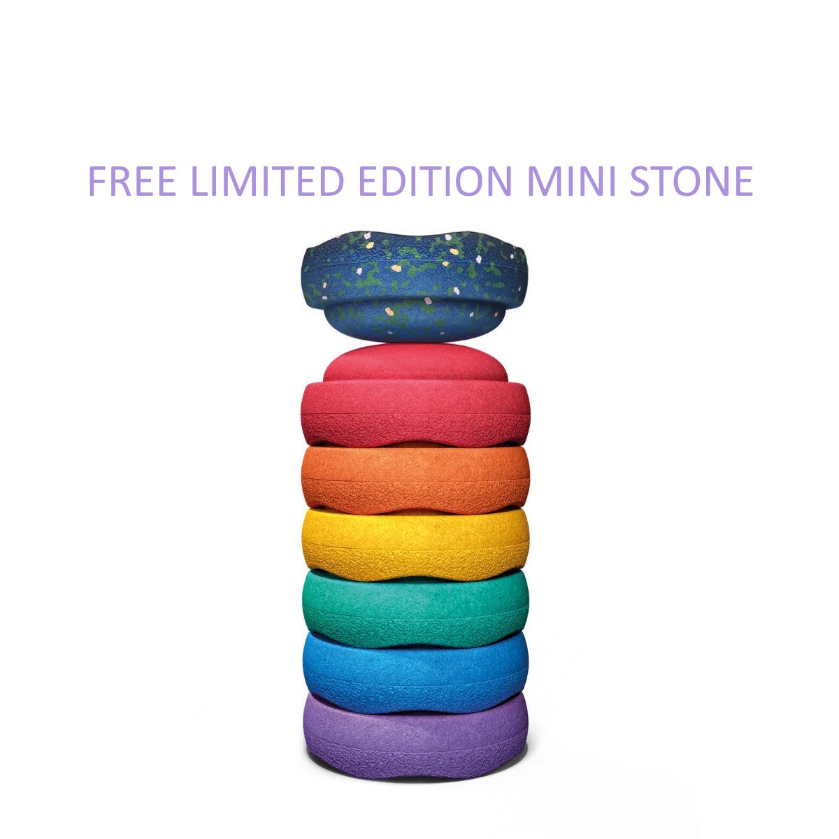 Stapelstein EASTER PROMO | Mini Rainbow Classic 6 plus FREE Mini Pond Stone