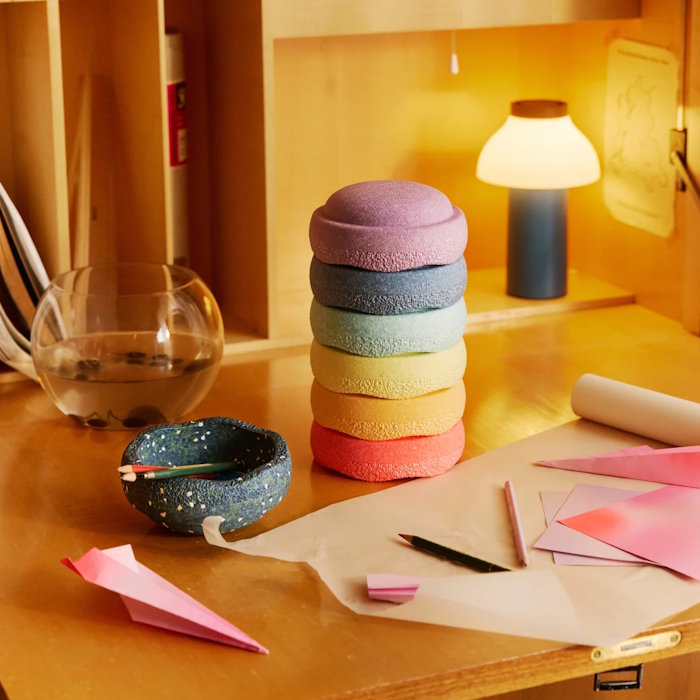 Stapelstein EASTER PROMO | Mini Rainbow Pastel 6 plus FREE Mini Pond Stone