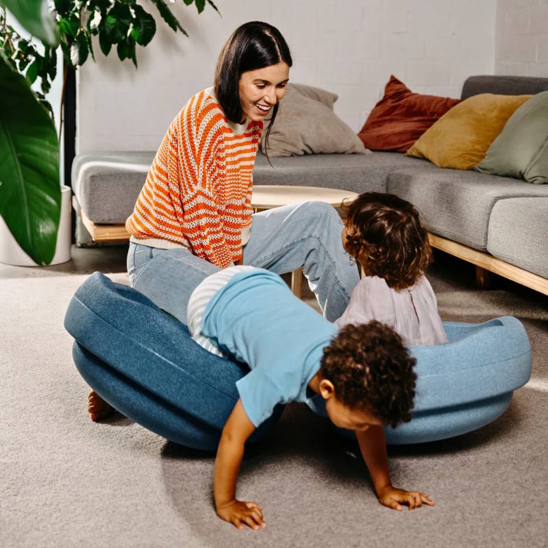 Stapelstein Dark Blue Light Blue Grow XL Single Stone at Milk Tooth Australia