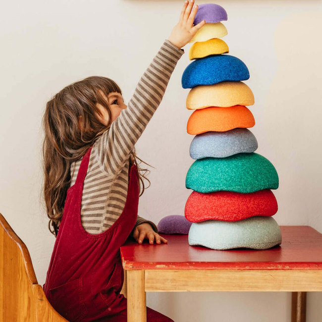 Stapelstein Inside Rainbow Classic Nesting Stones at Milk Tooth Australia
