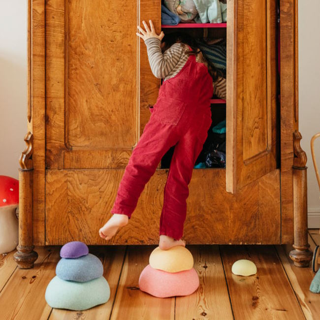 Stapelstein Inside Warm Pastel Nesting Stones at Milk Tooth Australia